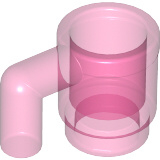 Lego hrnek, hrneček, průhledná tmavě růžová (4143404, 6167767)